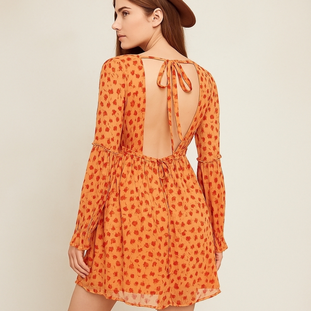 Free People Boho Floral Mini Dress – M - NWT - Picture 2 of 8